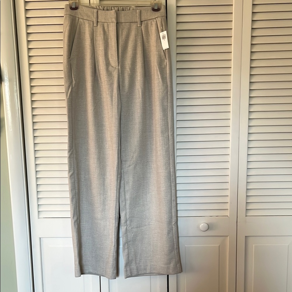 Old Navy Light Gray Herringbone Trousers